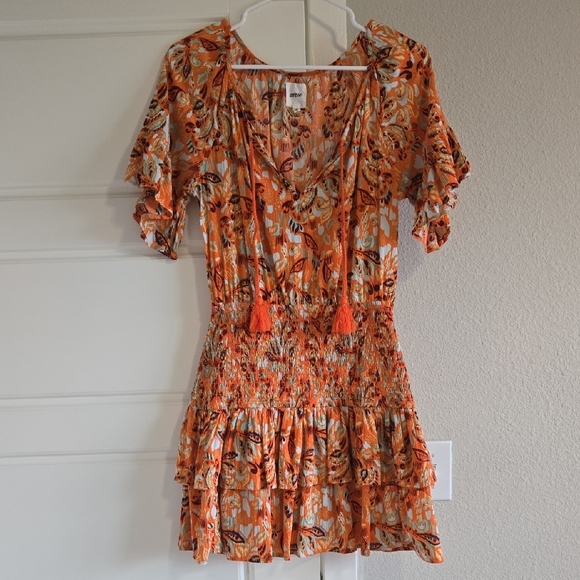 Aerie Cotton Dress Orange - Picture 3 of 6
